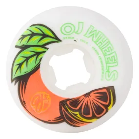 52mm From Concentrate White Orange Hardline 101a OJ Skateboard Wheels