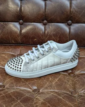 Ascot Sneakers - Himalayan Crocodile with studs, UK 8