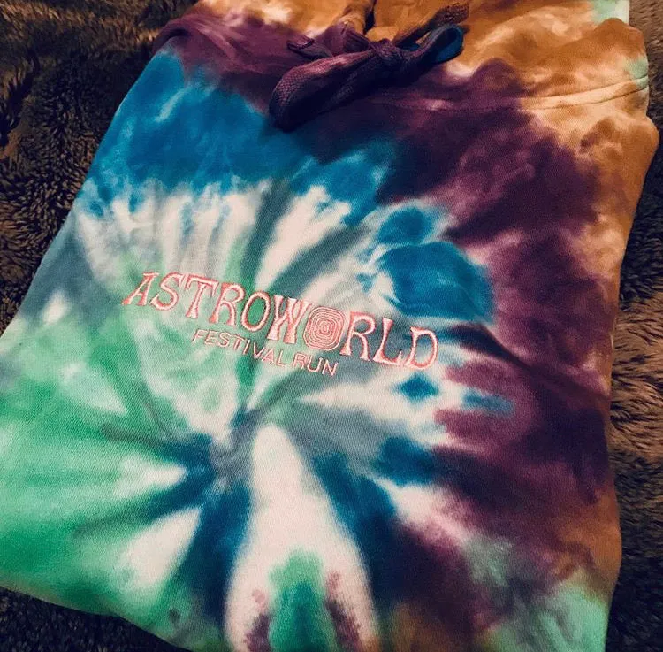 Astroworld Festival Run 2019 Tie Dye Hoodie