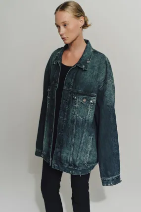 BALENCIAGA | DENIM PIERCED JACKET