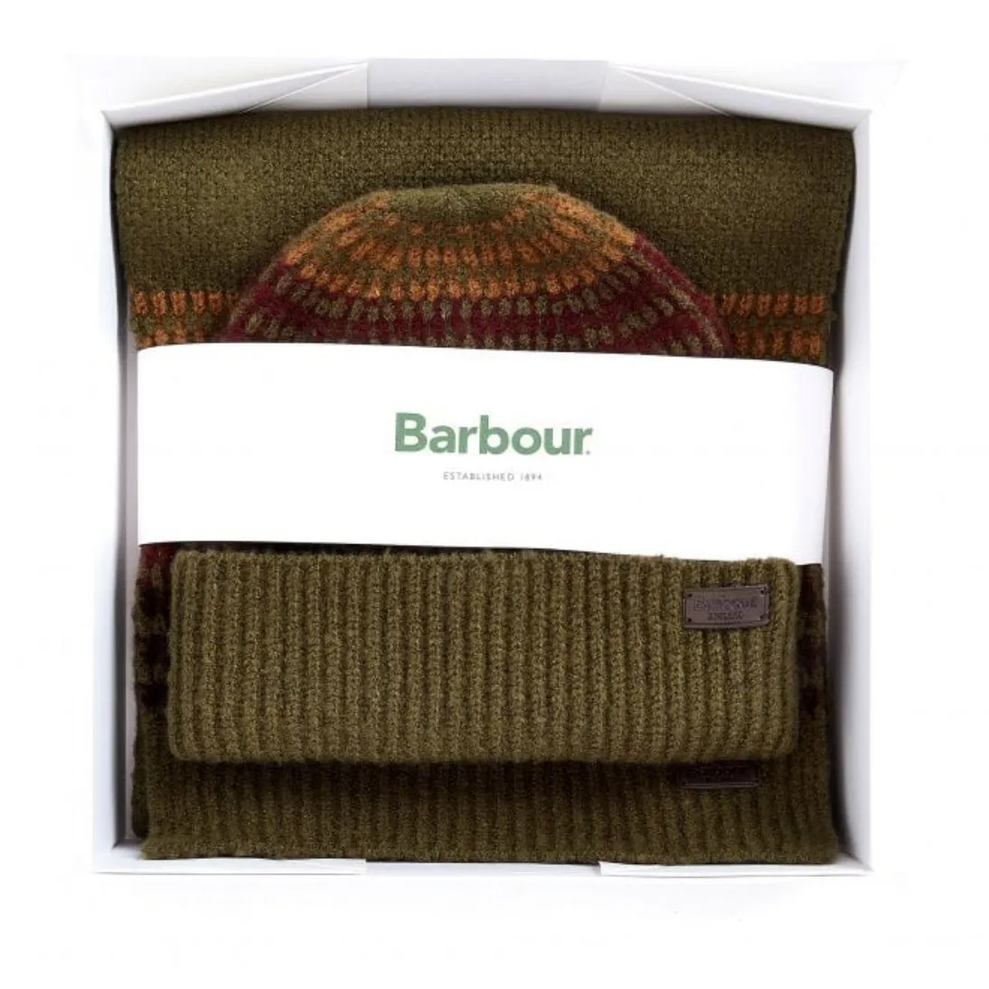 Barbour Branton Beanie & Scarf Gift Set 2 Colours