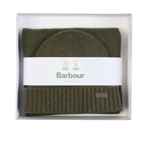 Barbour Carlton Fleck Beanie & Scarf Gift Set