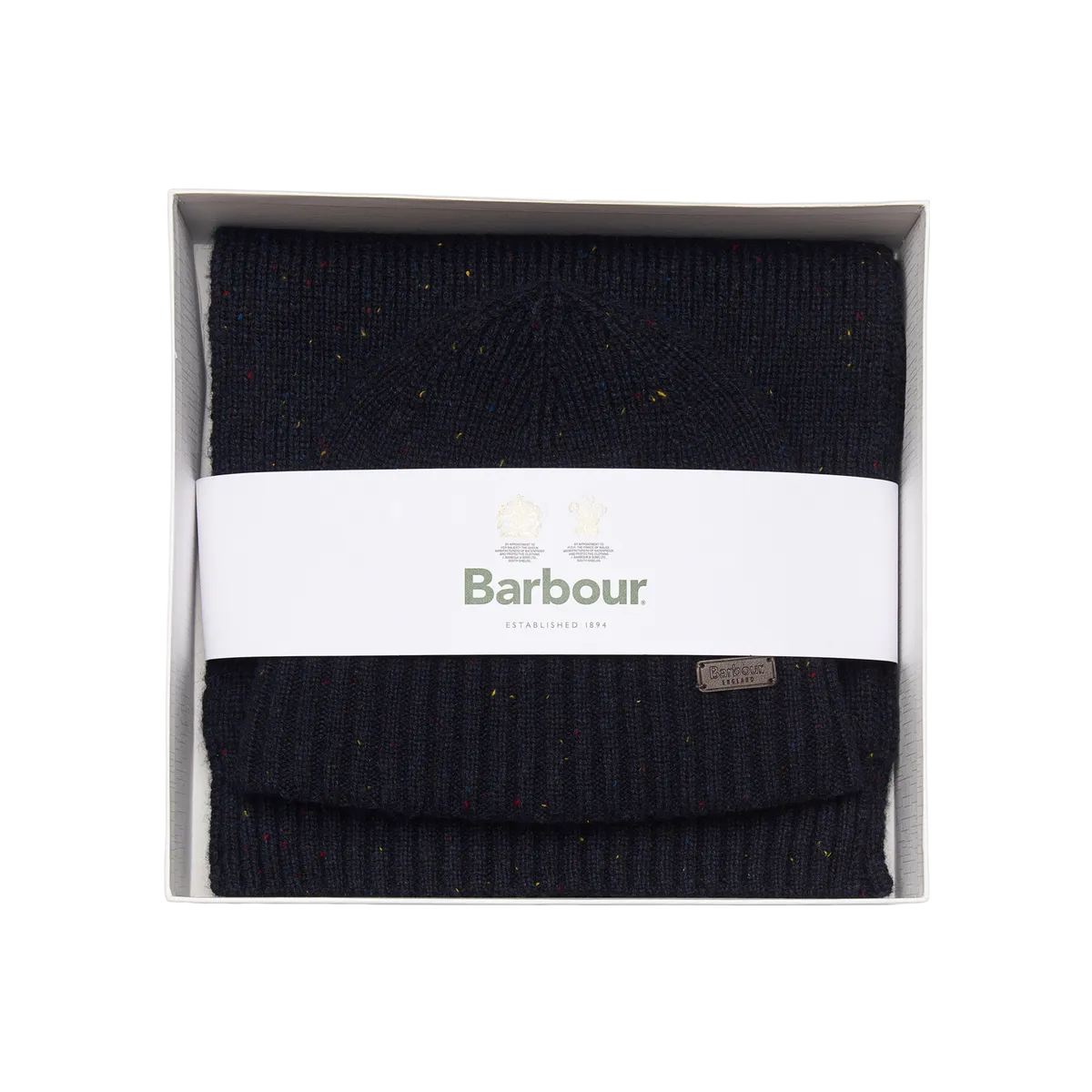 Barbour Carlton Fleck Beanie & Scarf Gift Set