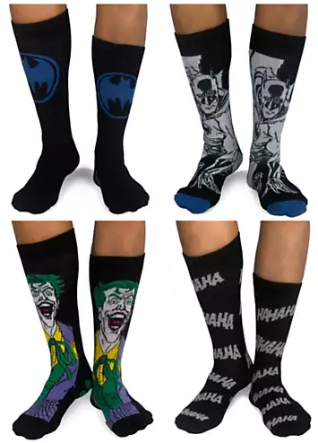 Batman & The Joker 4 Pack Men’s Socks | Grattan