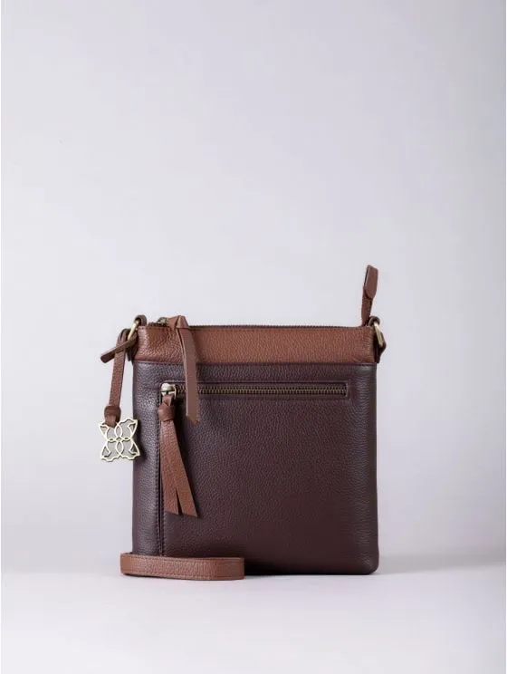 Beetham Small Leather Cross Body Bag in Brown