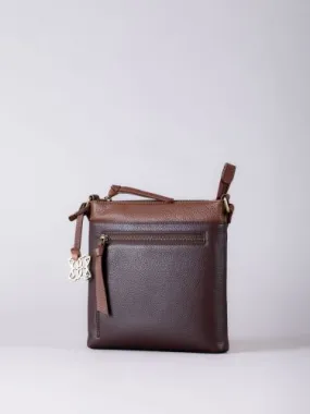 Beetham Small Leather Cross Body Bag in Brown