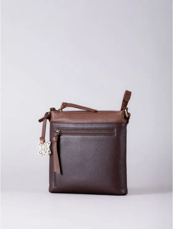 Beetham Small Leather Cross Body Bag in Brown