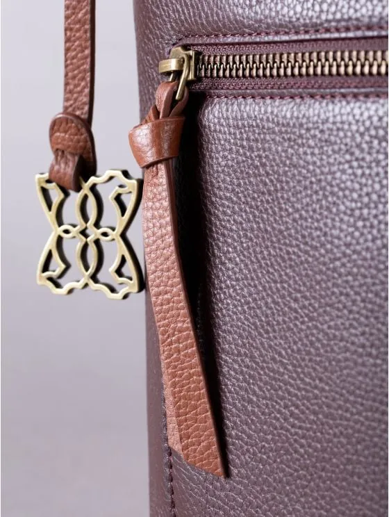 Beetham Small Leather Cross Body Bag in Brown