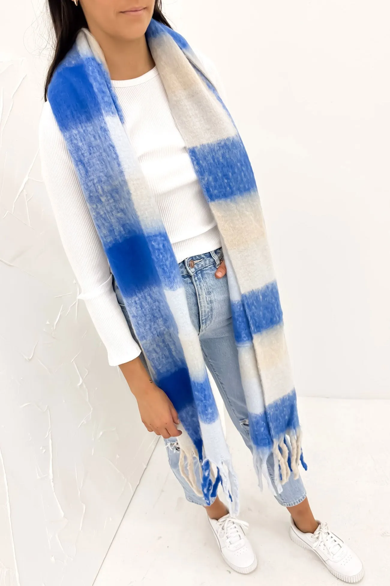 Bianca Scarf Blue White