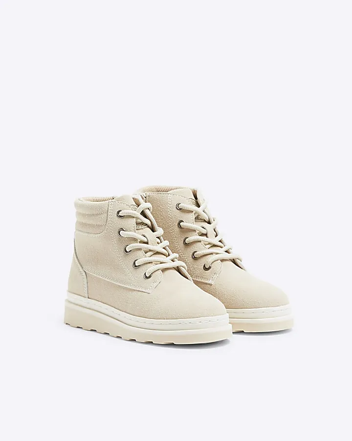 Boys Beige Nubuck Boot