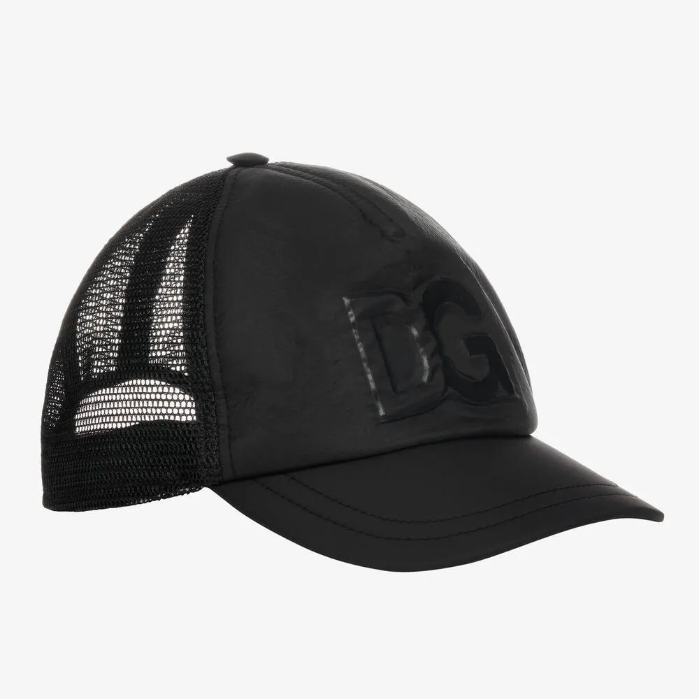 Boys Black Logo Cap