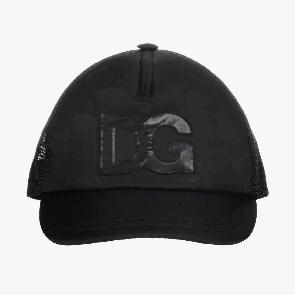 Boys Black Logo Cap