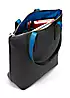 Campo Marzio Cameron Black Faux Leather & Blue Vertical Bag