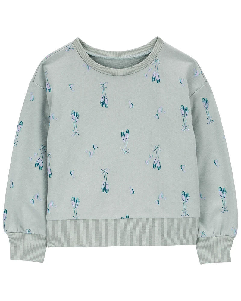 Carters Oshkosh Baby Floral Crew Neck Cotton Pullover