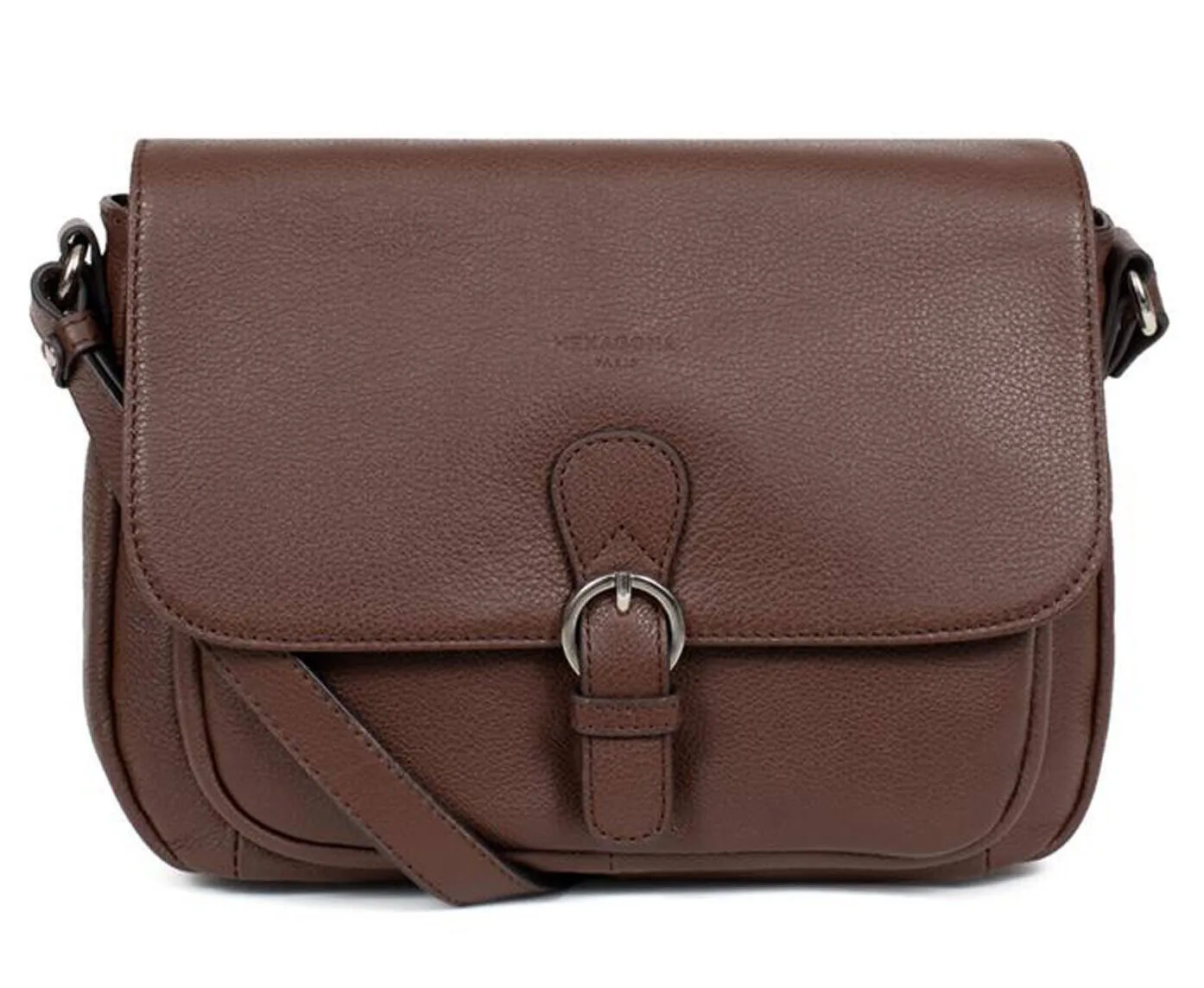 Chocolate women's leather bag 464812