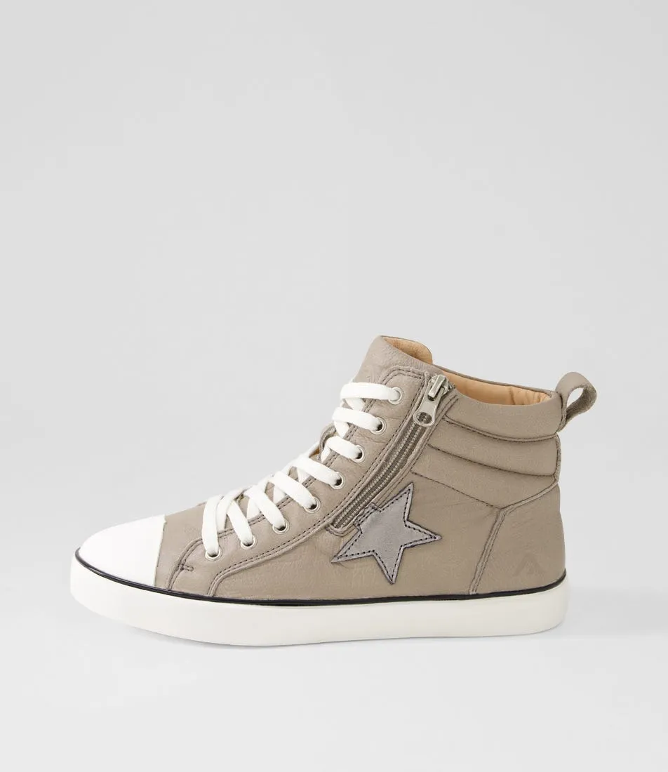 COLORADO Elite Taupe Leather Sneakers