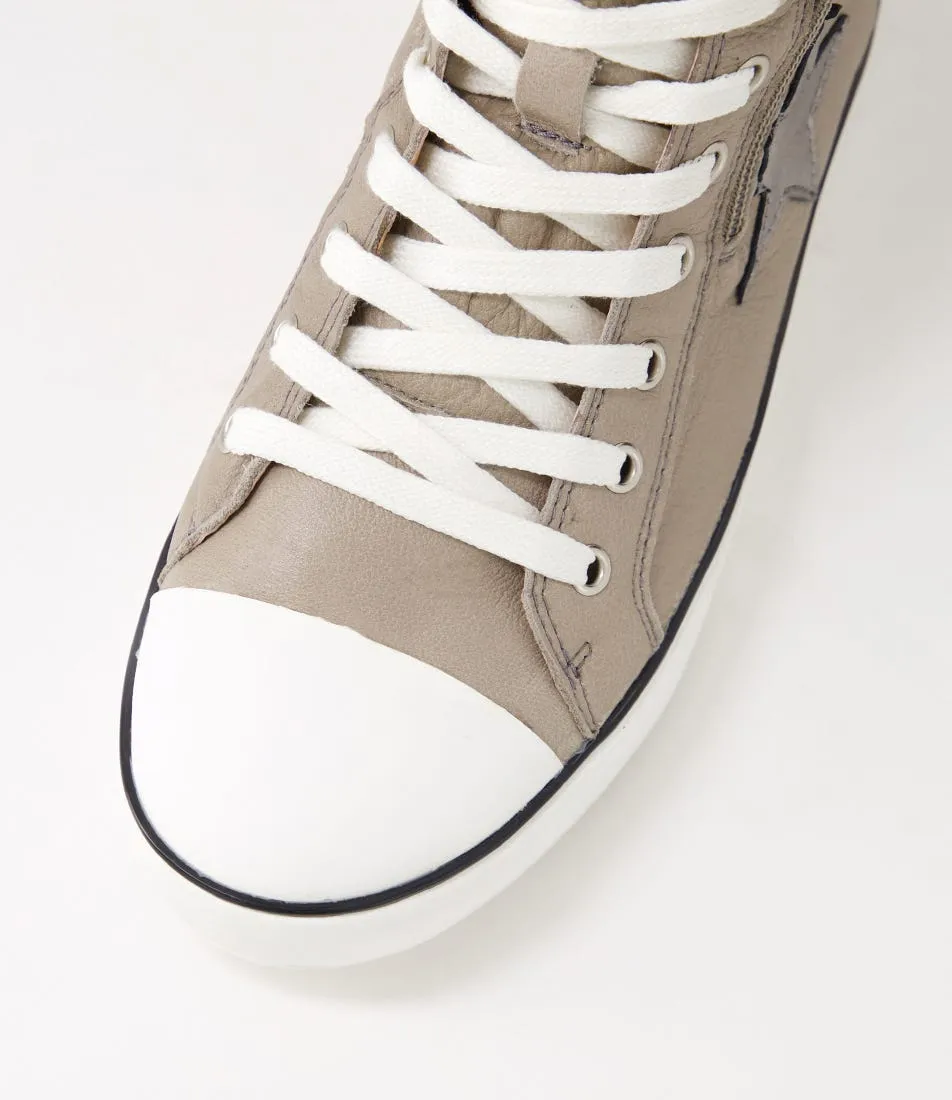 COLORADO Elite Taupe Leather Sneakers