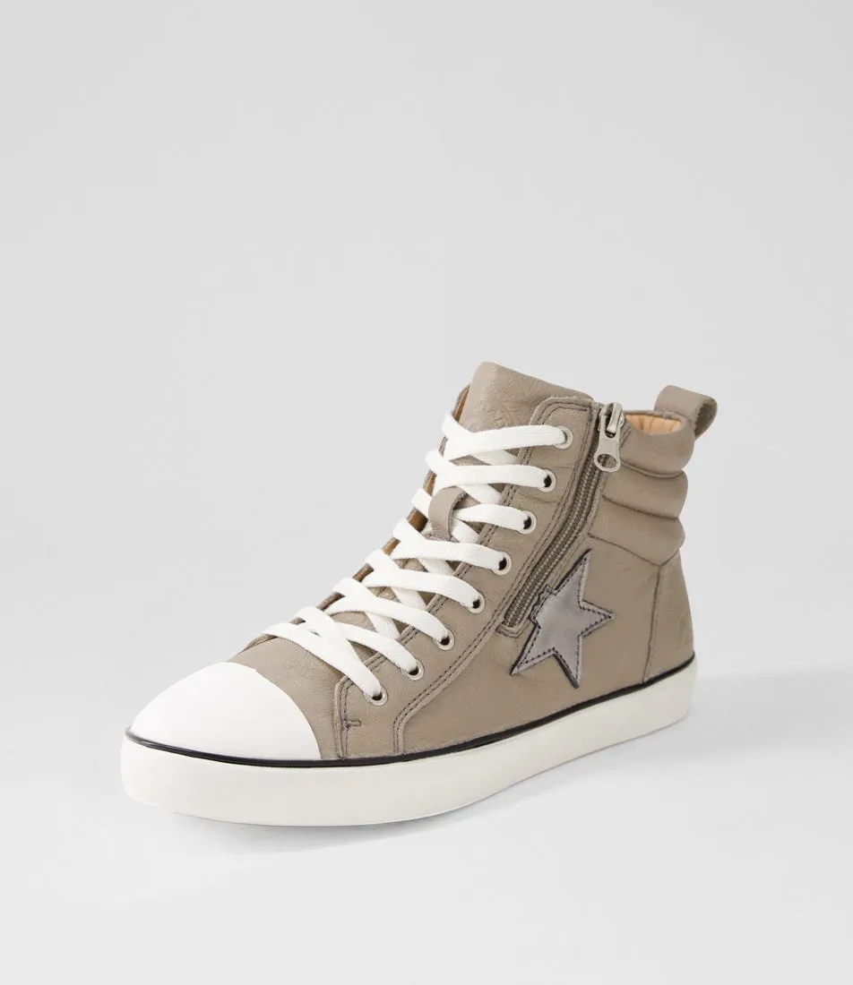 COLORADO Elite Taupe Leather Sneakers