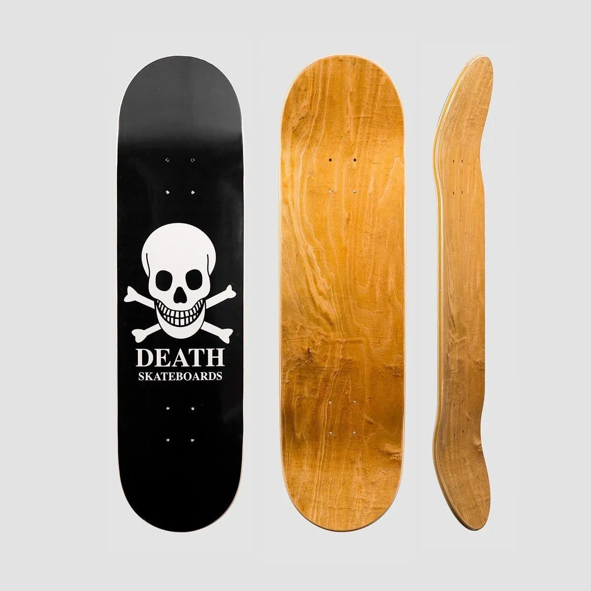 Death OG Skull Skateboard Deck Black - 8.5