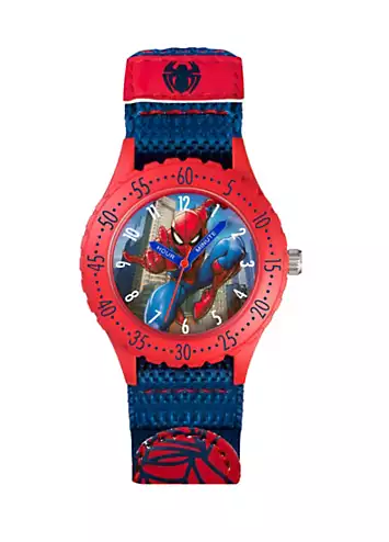 Disney Marvel Spiderman Blue Canvas Strap Watch | Kaleidoscope