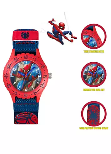 Disney Marvel Spiderman Blue Canvas Strap Watch | Kaleidoscope