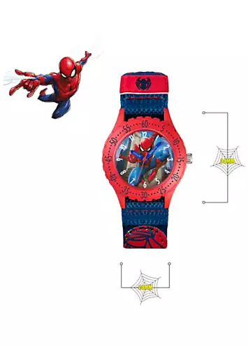 Disney Marvel Spiderman Blue Canvas Strap Watch | Kaleidoscope