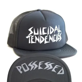 Dogtown Skateboards Hat Suicidal Tendencies ST OG Possessed Flip Mesh Charcoal/Grey