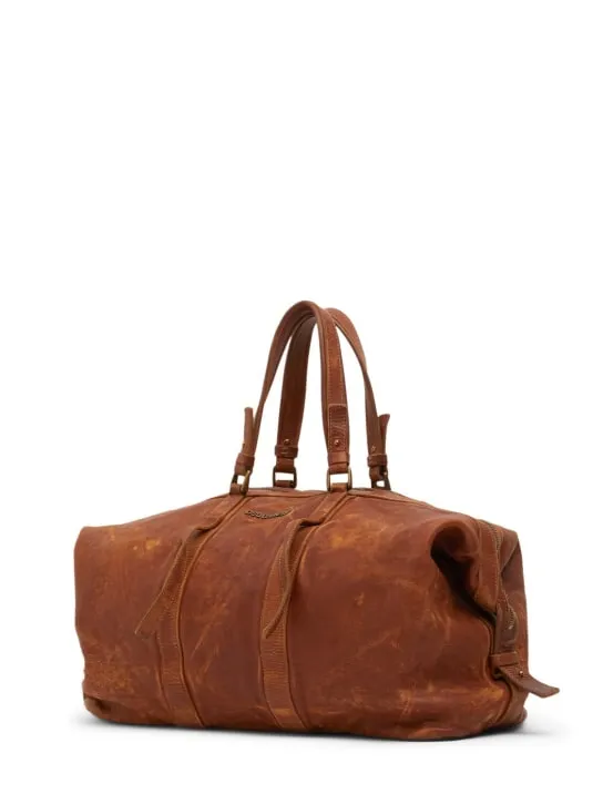 Dsquared2   Washed leather duffle bag 