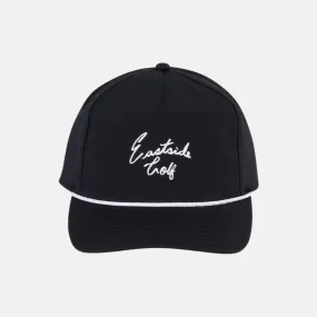 Eastside Golf Black Vintage Script Rope Hat