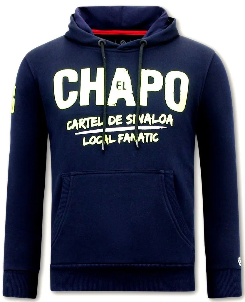 El Chapo Hoodie for Men Blue | NEW |