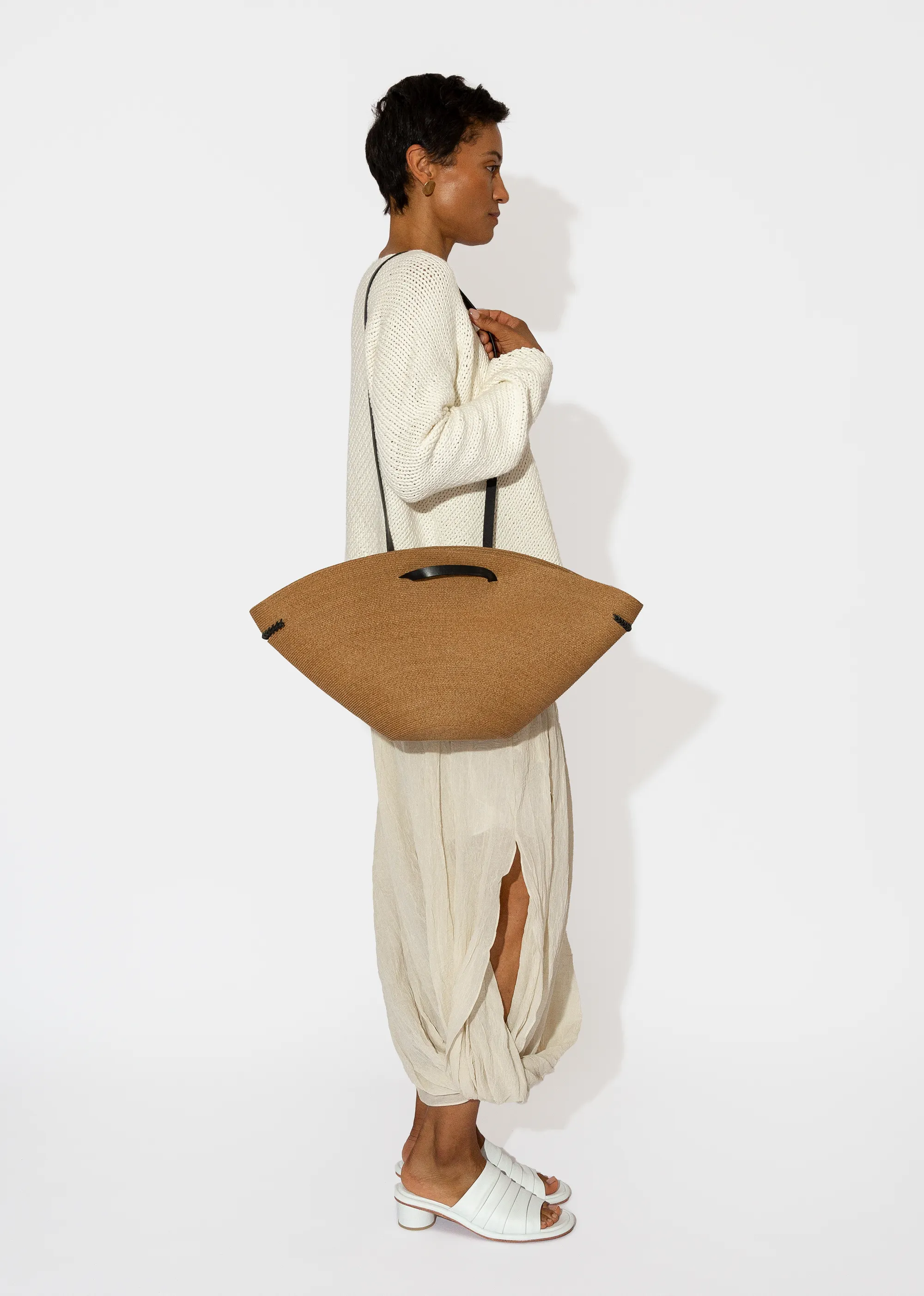 Fakar Bag in Straw/Italian Leather