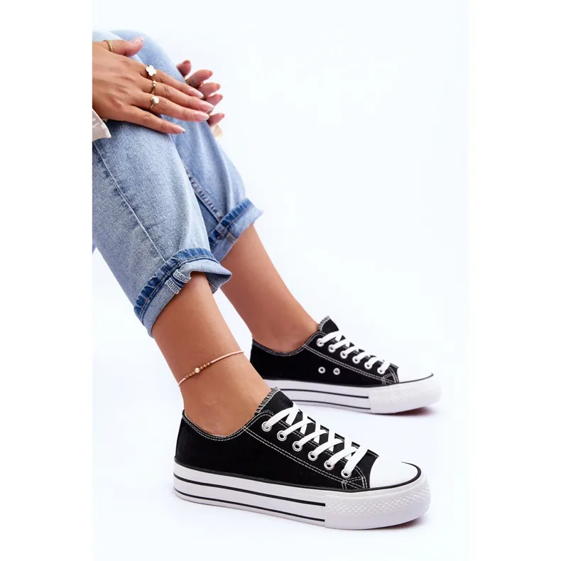 FB3 Classic Low Platform Sneakers Black Jazlyn