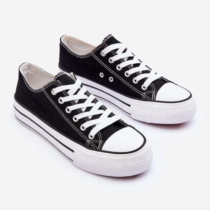 FB3 Classic Low Platform Sneakers Black Jazlyn