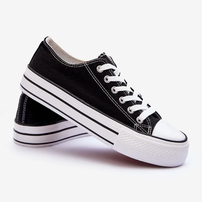 FB3 Classic Low Platform Sneakers Black Jazlyn