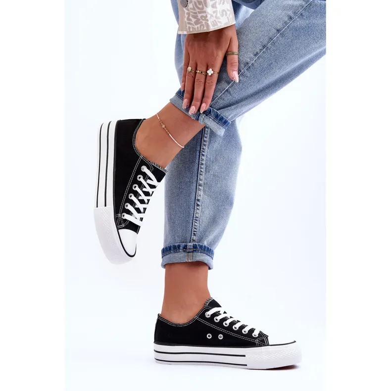 FB3 Classic Low Platform Sneakers Black Jazlyn