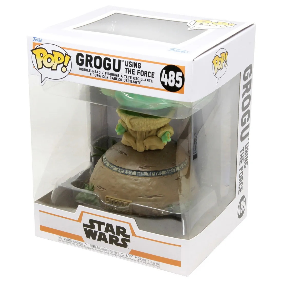 Funko POP Deluxe Star Wars The Mandalorian - Grogu Using The Force (green)