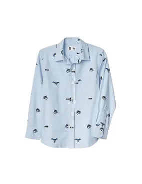 GAP Boys Blue Batman Oxford Shirt