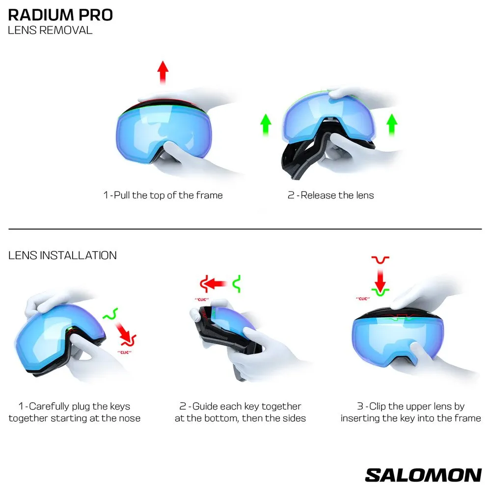 Goggles Salomon ---Radium Pro White Multilayer Ruby