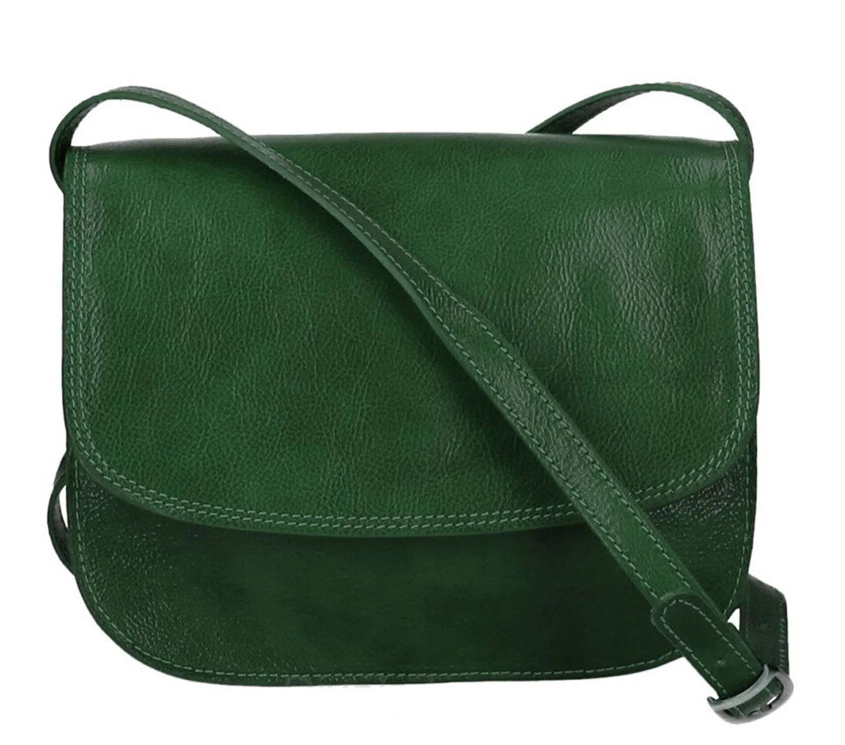 Green cowhide leather bag amina