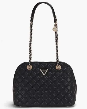 Guess Dome Black Quilted Shoulder Bag