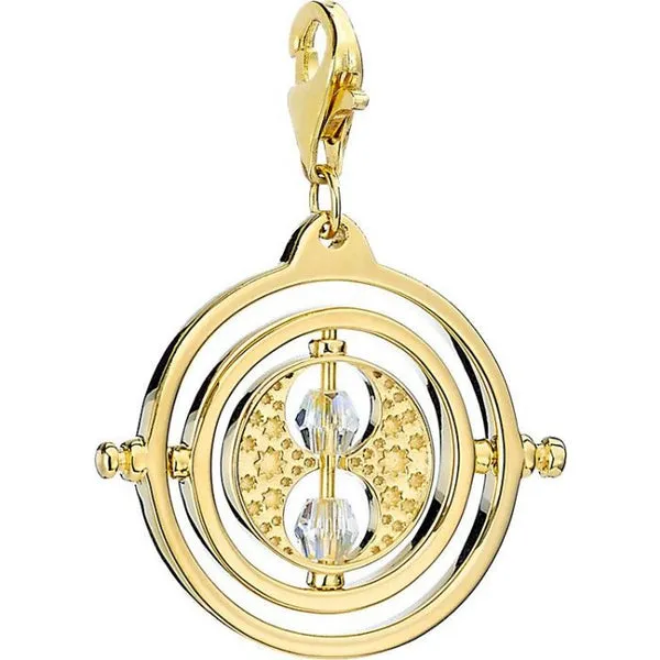 Harry Potter Time Turner Gold Plated Clip on Charm with Swarovski Crystals