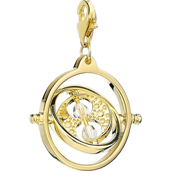 Harry Potter Time Turner Gold Plated Clip on Charm with Swarovski Crystals