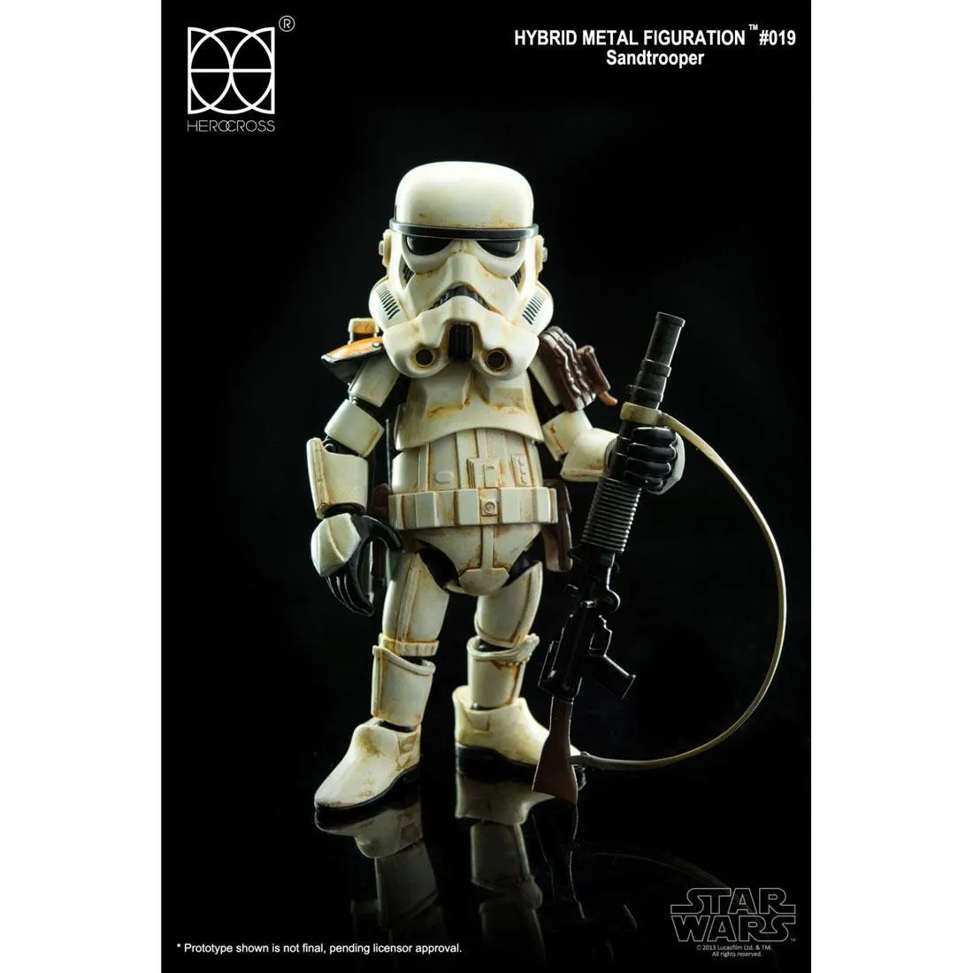 Herocross Hybrid Metal Figuration #019 Star Wars Sandtrooper Diecast Figure (white)