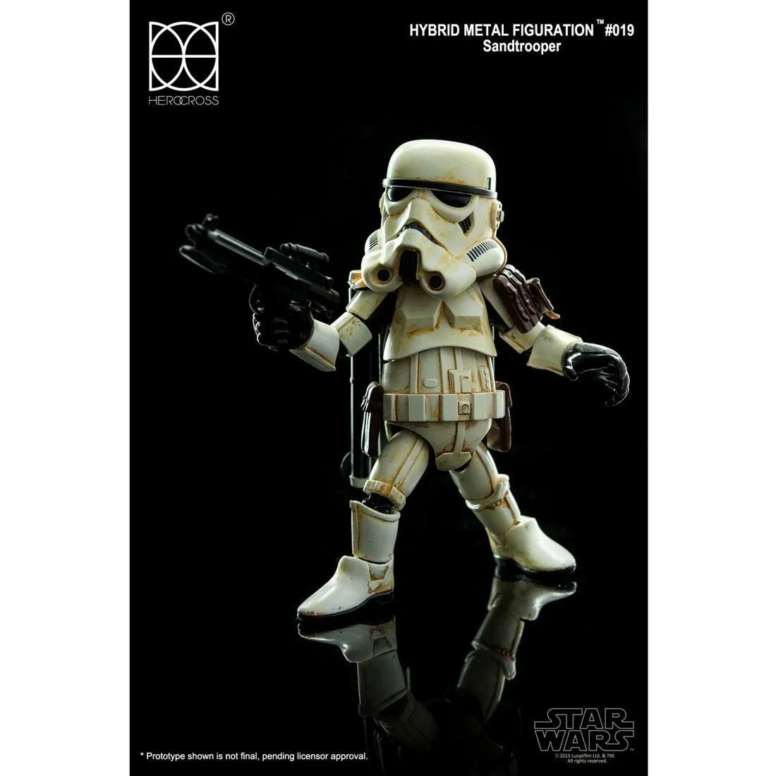 Herocross Hybrid Metal Figuration #019 Star Wars Sandtrooper Diecast Figure (white)