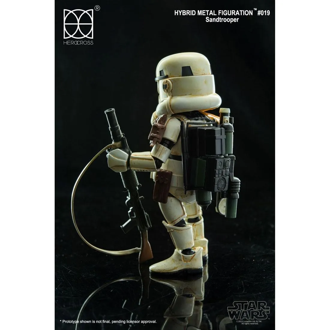 Herocross Hybrid Metal Figuration #019 Star Wars Sandtrooper Diecast Figure (white)