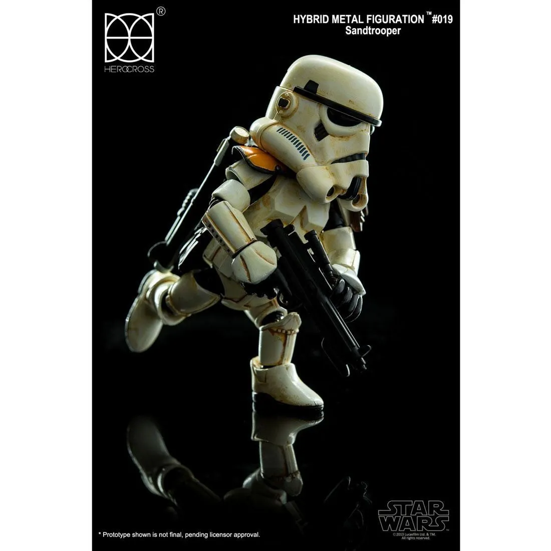 Herocross Hybrid Metal Figuration #019 Star Wars Sandtrooper Diecast Figure (white)