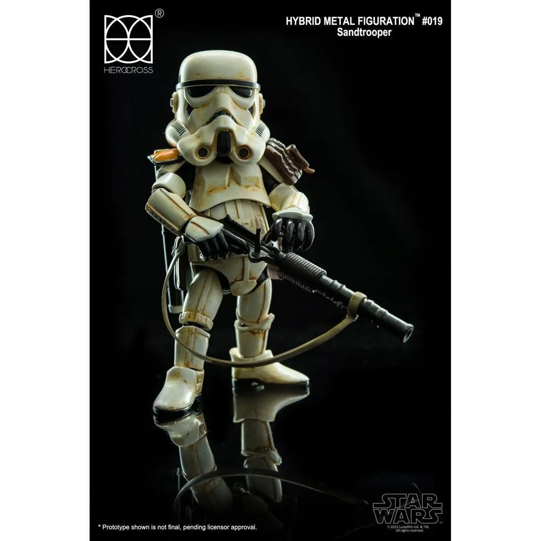 Herocross Hybrid Metal Figuration #019 Star Wars Sandtrooper Diecast Figure (white)