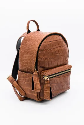 HL James Alligator Mini Backpack Chestnut