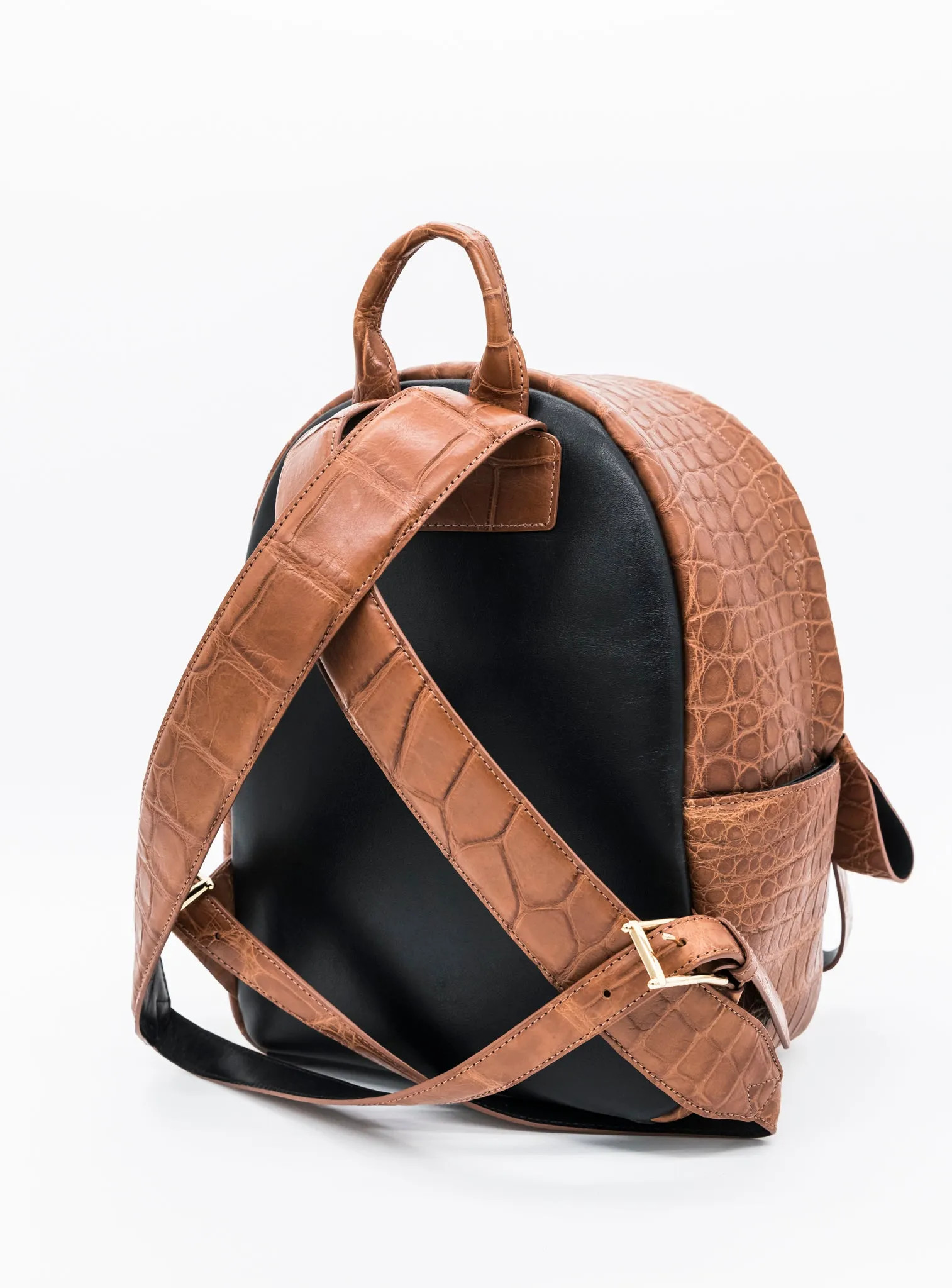 HL James Alligator Mini Backpack Chestnut