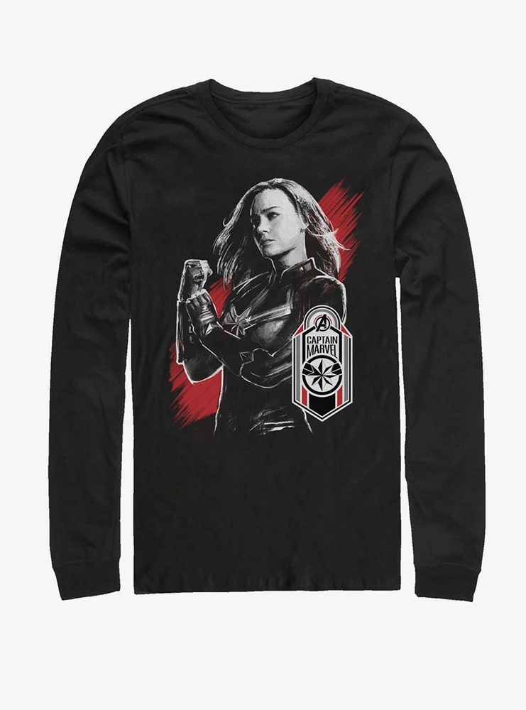 Hot Topic Marvel Avengers: Endgame Captain Tag Long-Sleeve T-Shirt